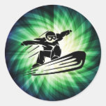 Faire du surf des neiges de Xtreme Adhésifs Ronds
