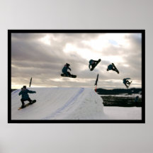 Faire du surf des neiges l'affiche de tours
