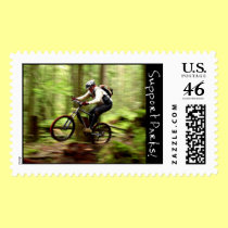 Faire du vélo de montagne timbres poste
