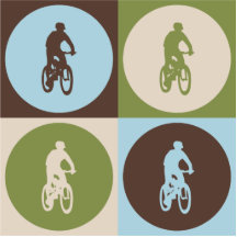 Faire du vélo de montagne d'art de bruit découpage en acrylique