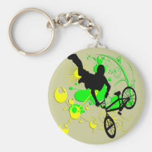 Faire du vélo extrême porte-clefs