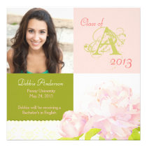 Faire-part 2013 de monogramme d'obtention du diplô invitations