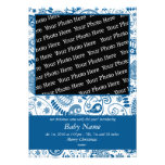 Faire-part bleu de Paisley