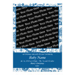 Faire-part bleu de Paisley