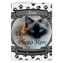 Faire-part commémoratif de chat - pour toujours ra cartes de vœux