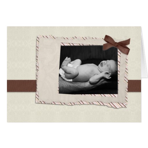 Faire-part crème de bébé de Brown Carte De Vœux
