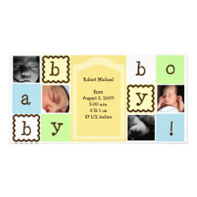 Faire-part de bébé cartes avec photo