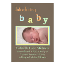 faire-part de bébé de bébé