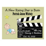 Faire-part de bébé de star de cinéma de garçon