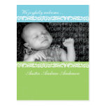 Faire-part de cadre de tableau de bébé cartes postales