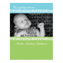 Faire-part de cadre de tableau de bébé cartes postales