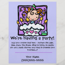 Faire-part de coutume de fête d'anniversaire de LI Tract Personnalisé