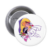 Faire-part de mariage 11 badges avec agrafe