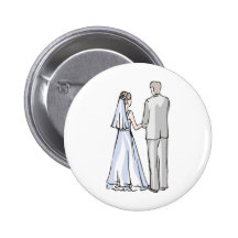 Faire-part de mariage 2 badges avec agrafe