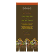 Faire-part de mariage 2 de nature d'arbres d'autom