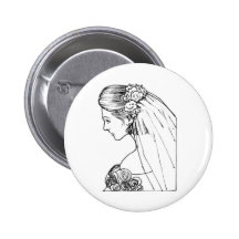 Faire-part de mariage 6 badges avec agrafe