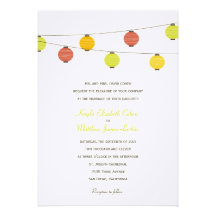 Faire-part de mariage accrochant de lanternes