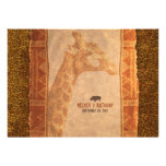 Faire-part de mariage africain de safari de girafe