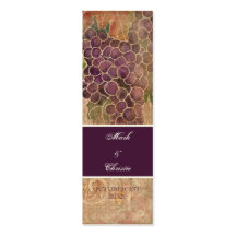 Faire-part de mariage âgé de vignoble de raisin modèles de cartes de visite