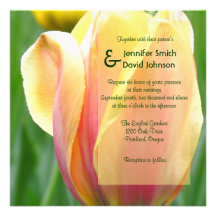 Faire-part de mariage anglais de tulipe de jardin