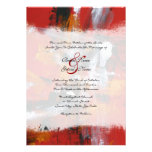 Faire-part de mariage artistique rouge et noir