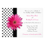 Faire-part de mariage blanc noir de marguerite de 