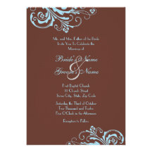 Faire-part de mariage chic de turquoise et de Brow