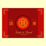 Faire-part de mariage chinois oriental RSVP Ca de  invitations