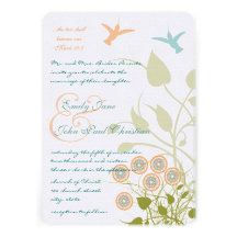 Faire-part de mariage chrétien ronflant des fleurs
