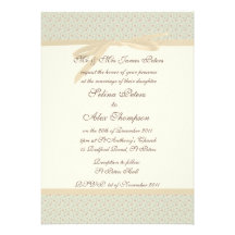 Faire-part de mariage crème de ruban