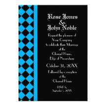 Faire-part de mariage (cyan) de bois d'ébène de da