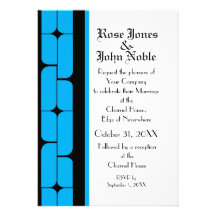 Faire-part de mariage (cyan) de bois d'ébène de Sc