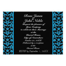 Faire-part de mariage (cyan) de duplex