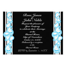 Faire-part de mariage (cyan) de Pyre