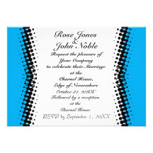Faire-part de mariage (cyan) d'ivoire de penombre