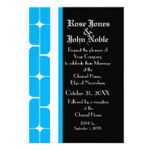 Faire-part de mariage (cyan) d'ivoire de Schizm