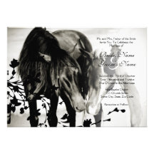 Faire-part de mariage d'amour de poney