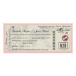 Faire-part de mariage de billet d'avion