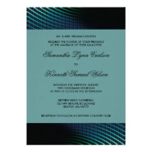 Faire-part de mariage de bleu de paon
