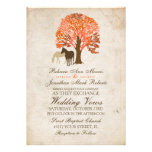 Faire-part de mariage de chevaux d'automne d'orang