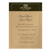 Faire-part de mariage de Claddagh d'Irlandais