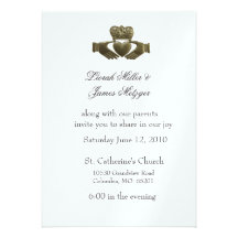 Faire-part de mariage de Claddagh d'Irlandais