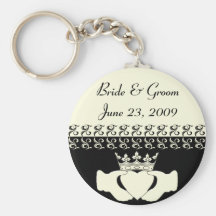 Faire-part de mariage de Claddagh réglé Porte-clés