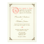Faire-part de mariage de conte de fées de livre de