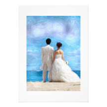 Faire-part de mariage de couples de plage