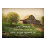 Faire-part de mariage de cru de grange de pays