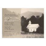 Faire-part de mariage de cru d'église de montagne