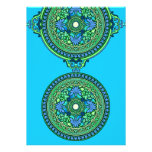 Faire-part de mariage de disques de bleu indien et