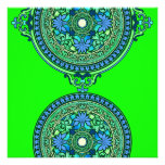 Faire-part de mariage de disques de bleu indien et