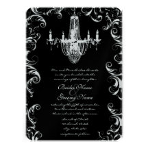 Faire-part de mariage de fantaisie de lustre de re